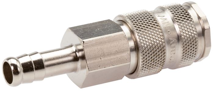 Zgleden uprizoritev: Coupling socket with grommet, ball lock, hardened nickel-plated steel