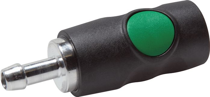 Zgleden uprizoritev: Safety push-button coupling with grommet, plastic