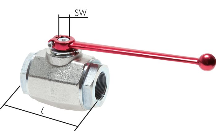 Exemplary representation: High-pressure ball valve, G 1-1/2" - G 2"