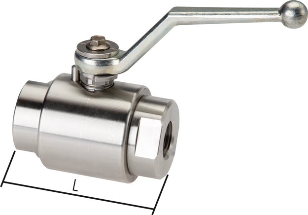 Exemplary representation: Stainless steel high-pressure ball valve, G 1/4" - G 1"