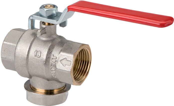 Exemplary representation: 2-part ball valve, with integrated strainer