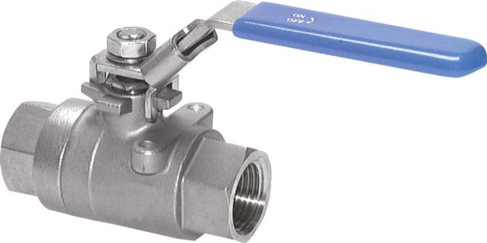 Zgleden uprizoritev: Stainless steel ball valve, 2-part, full bore