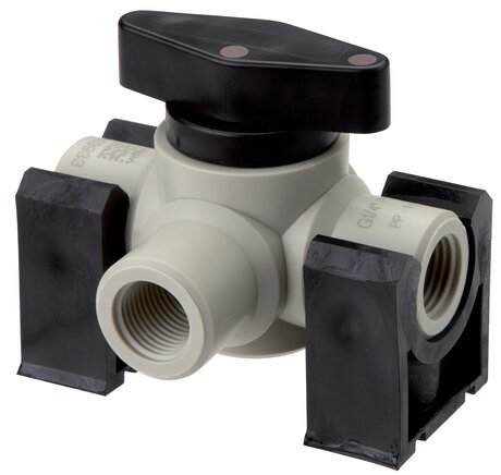 Application examples: Retaining clamp for plastic ball valves