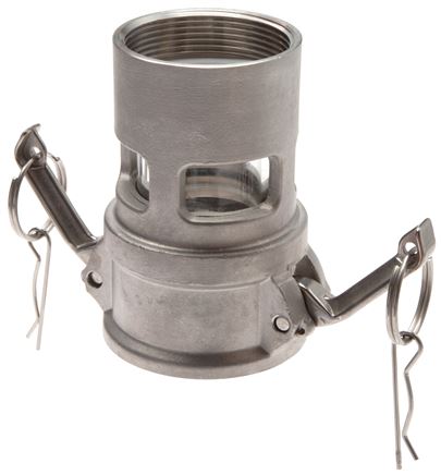 Zgleden uprizoritev: Quick coupling socket with female thread, EN 14420-7, with safety glass