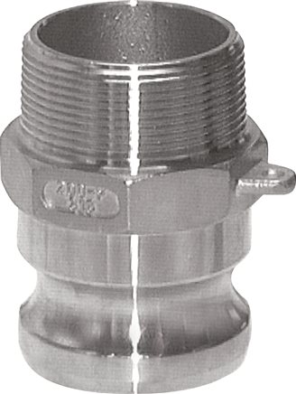 Zgleden uprizoritev: Quick coupling plug with male thread, stainless steel (1.4408)
