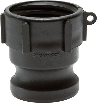 Exemplary representation: Quick coupling plug with female thread for IBC containers, polypropylene