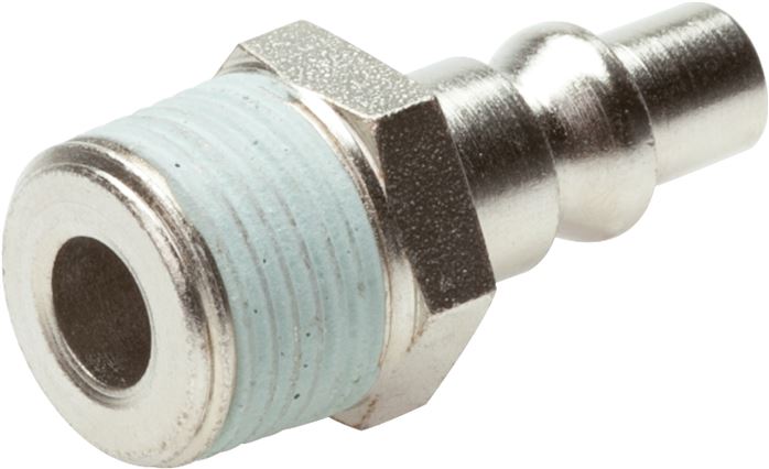 Exemplary representation: Coupling plug with male thread, ARO / ORION NW 5.5, hardened & nickel-plated steel