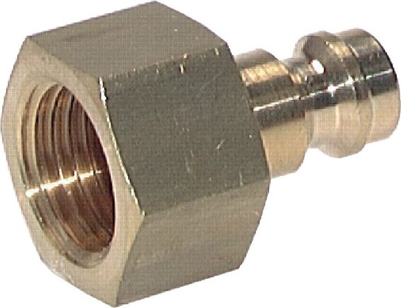 Exemplary representation: Coupling plug with female thread, brass