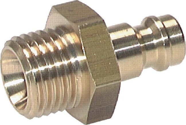 Zgleden uprizoritev: Coupling plug with male thread, brass