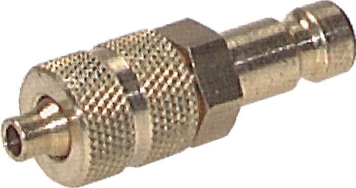 Exemplary representation: Coupling plug with union nut, brass