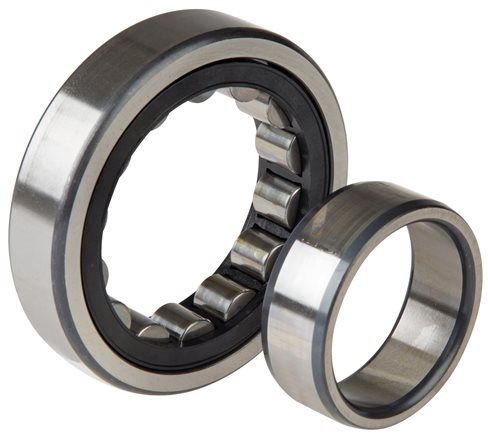 Zgleden uprizoritev: Cylindrical roller bearing DIN 5412, NU (outer ring has two ribs, inner ring without ribs)