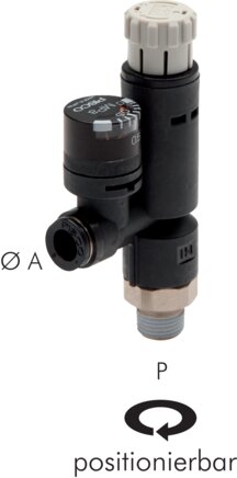 Exemplary representation: IQS pressure regulating valve thread/hose with pressure gauge