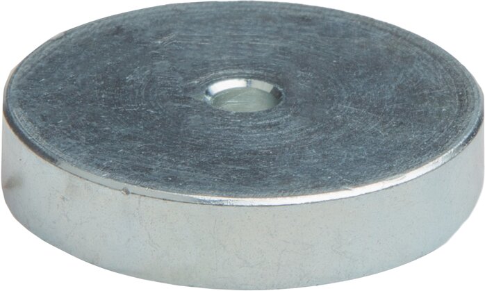 Exemplary representation: Neodymium pot magnet with conical recess