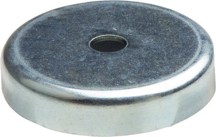 Exemplary representation: Hard ferrite pot magnet with cylindrical recess
