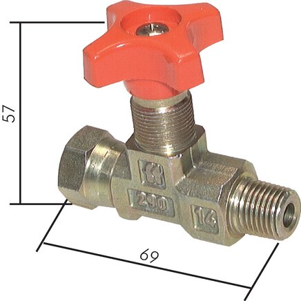 Príklady vyobrazení: Uzavírací ventil manometru