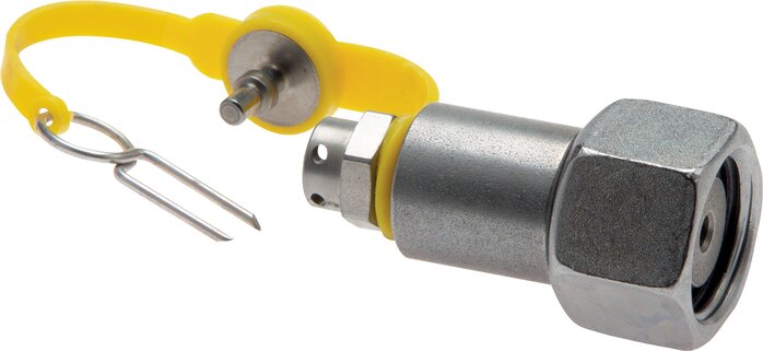Exemplary representation: Plug-in measuring connection with hydraulic sealing cone