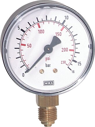 Exemplary representation: Vertical pressure gauge