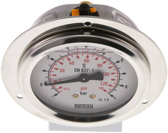 Einbaumanometer 0-6 Bar - Manometer Mit Frontring Für Druckmessung