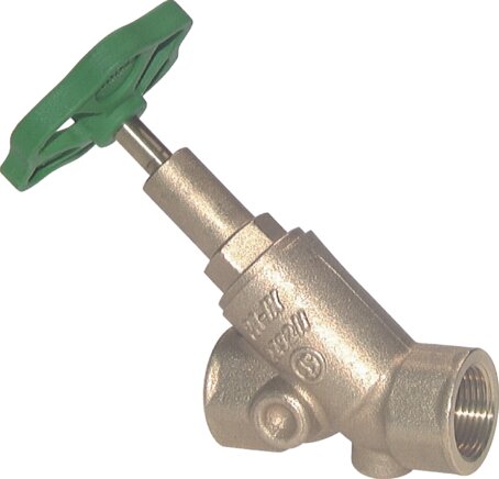 Zgleden uprizoritev: Angle seat socket shut-off valve (brass)