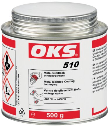 Principskitse: OKS MoS2-bundet coating (dåse)