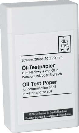 Exemplarische Darstellung: Testpapier für Öl-Wasser-Trenner