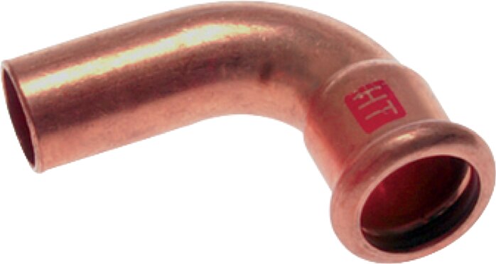 Zgleden uprizoritev: 90° bend with internal press end & external press end copper / copper alloy
