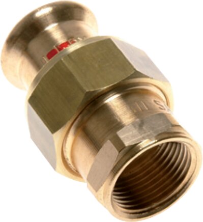 Zgleden uprizoritev: Separable screw connection, flat sealing with internal press end & female thread copper / copper alloy
