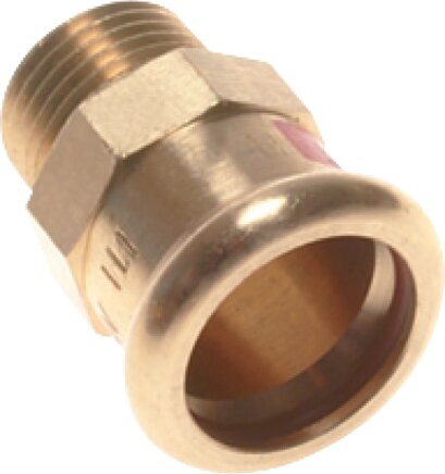 Exemplary representation: Adapter nipple with internal press end & conical male thread copper / copper alloy