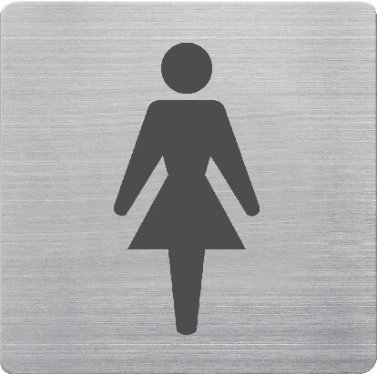 Exemplarische Darstellung: Hinweisschild "WC Damen"