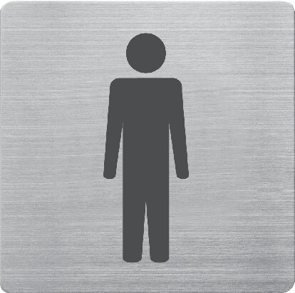 Exemplaire exposé: Panneau de signalisation «WC hommes»