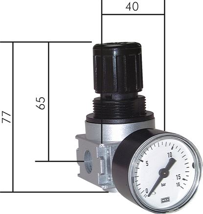 Príklady vyobrazení: Regulátor tlaku, závislý na predtlaku, série 0