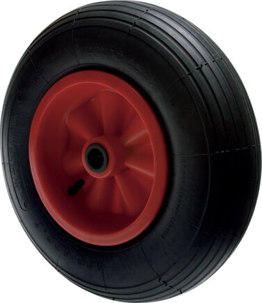 Zgleden uprizoritev: Pneumatic wheel (plastic rim, roller cage bearing & grooved profile)