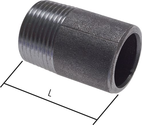 Voorbeeldig Afbeelding: Lasnippel soortgelijk EN 10241 / DIN 2982, staal zwart