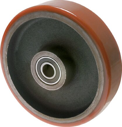 Exemplary representation: Polyurethane heavy-duty castor (cast rim)