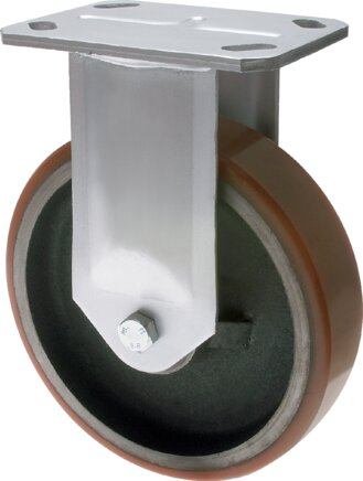 Exemplaire exposé: Roulette en polyuréthane pour charges lourdes (roue fixe)