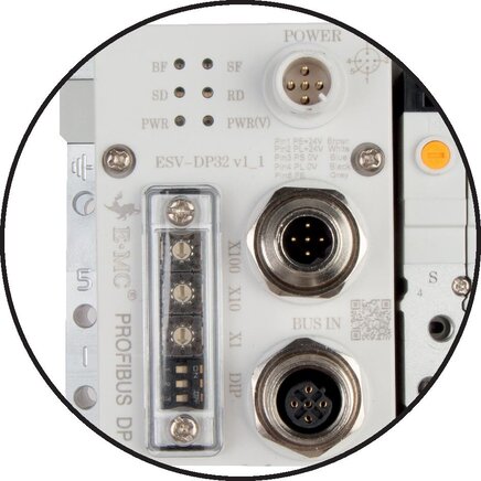 Detailansicht: DeviceNet-, CC-Link-, PROFIBUS-Ansteuerung