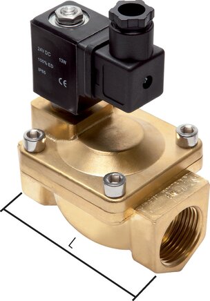 Exemplary representation: 2/2-directional solenoid valve (G 1-1/4" - G 2")