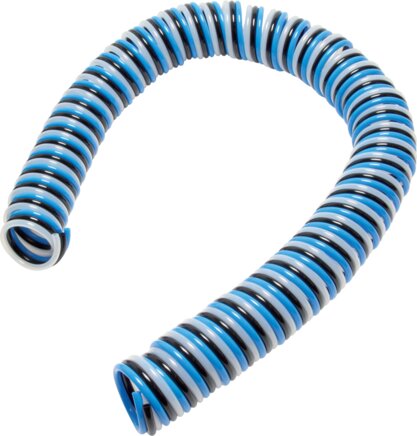 Exemplary representation: Polyurethane trio spiral hose (3-fold)