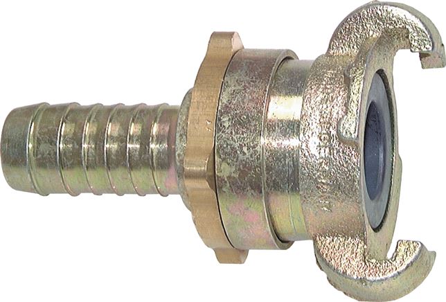 Zgleden uprizoritev: Safety compressor coupling with grommet, 16 bar malleable cast iron, galvanised, NBR seal