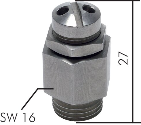 Exemplary representation: Mini safety valve (stainless steel 1.4305)