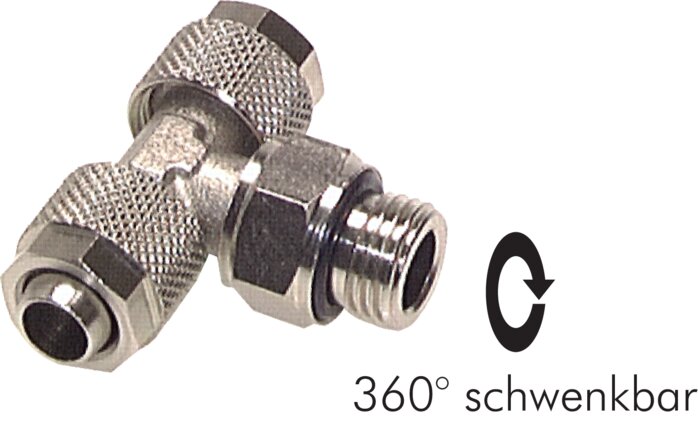 Zgleden uprizoritev: CK-T swivel hose fitting with cylindrical thread, nickel-plated brass