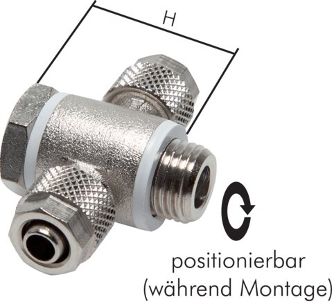 Exemplary representation: CK-T hose fitting (banjo bolt) with cylindrical thread, nickel-plated brass