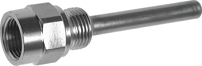 Zgleden uprizoritev: Thermowell for bimetal thermometers industrial and chemical version, for screwing in