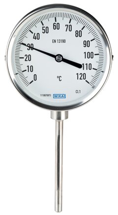 Voorbeeldig Afbeelding: Bimetalen thermometer verticaal zonder beschermingsbuis