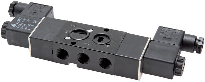 Exemplarische Darstellung: 3/2-Wege & 5/2-Wege NAMUR-Magnetventil (Impulsventil)