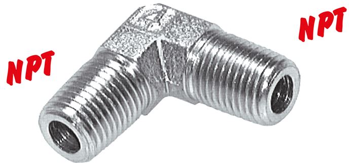 Zgleden uprizoritev: 90° angle with NPT thread (male), galvanised steel
