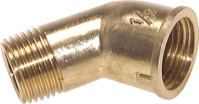 Zgleden uprizoritev: 45° screw-in angle with female & male thread, brass