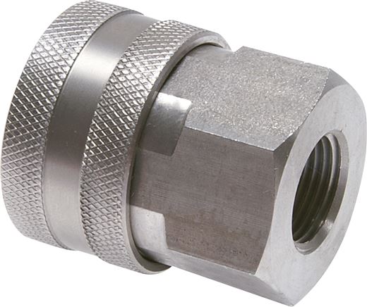 Exemplary representation: Coupling for washer hose, coupling socket, stainless steel