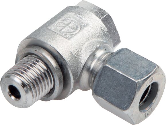 Exemplarische Darstellung: Drosselfreie Schwenkverschraubung, metrisch, Stahl verzinkt