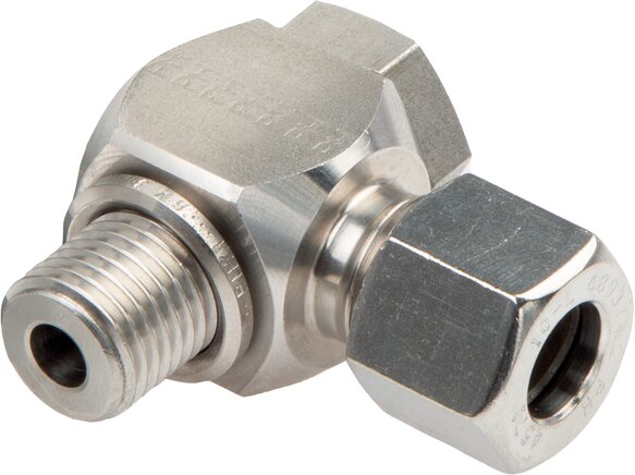 Exemplarische Darstellung: Drosselfreie Schwenkverschraubung, metrisch, 1.4571